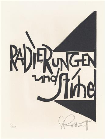 KARL SCHMIDT-ROTTLUFF Karl Schmidt-Rottluffs Graphisches Werk bis 1923; Karl Schmidt-Rottluff Radierungen/Holzschnitte by Rosa Schapir
